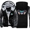 Men's Jackets Alien Disguised As Boy Printed Hoodies Men Loose Hip Hop Hoody Casual Fashion Warm Zip Up Sweatshirt Zipper Fleece