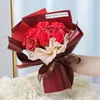 Decorative Flowers 10pcs Scented Artificial Soap Rose Bouquet Gift Bags Valentine's Day Teacher's Bridal Wedding Decor