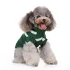 冬の犬のアパレルセーター小猫服の子犬のクリスマスのためのかぎ針編みクロシュクロスクリスマス犬ジャージーホリデー