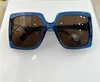 Schwarz Grau Farbverlauf Quadratische Übergroße Sonnenbrille für Frauen 0876 Mode Sonnenbrillen Designer Sonnenbrillen occhiali da sole Sunnies UV400 Brillen mit Box