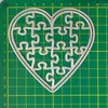 Brocada de presente Puzzle de coração Metal Cutting Dies estêncil Diy Scrapbooking Modelo de papel