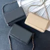 Designer -Taschen Luxus, so dass schwarze Frauen Bag Handtasche WOC Klassische Klappe Bolsos Dicky0750 Handtasche Sac de Luxe Tasche Kaviar Leder Brieftasche auf Kettenkreuzk￶rper