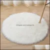 Tapijten imitatie wollen tapijt pluche woonkamer slaapkamer bont vloerkleed zacht rond ronde gebied tapijten bruiloft decor drop levering huizen tuin textiel dhd3i