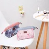 Storage Bags Flamingos Flowers Travel Cosmetic Bag Zipper Makeup Case Handbag Pouch Toiletry Wash To Carry