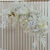 装飾的な花ヤシの白い人工結婚式の列ハングバックドロップ装飾パーティーサッジアレンジフローラルプロップテーブルセンターピースフラワーボール