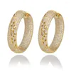 Hoop Earrings TIRIM Luxury Trendy Crystal Big For Women Cubic Zircon Banquet Nigeria Party Jewelry Wedding Prom Anniversary Gift