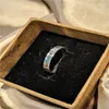 Favor de festa Designer S925 Sterling Silver Ring fechado O opcional presente simples pode ser personalizado