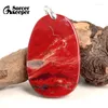 Collane con ciondolo 1 PZ Intagliato a mano Fiore di loto Naturale Diaspro rosso Perline di pietra Per uomo Donna Collana Gioielli Bloodstone Figurine BG0011