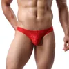 Onderbroek heren sexy doorzichtige string zak slipjes slijsten build ondergoed ondergoed lage taille gay kanten erotische mannen lingerie