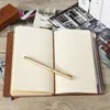 Types Imitation Leather Diary Notebook Handwriting Exquisite Ledger Hand Notepad U4e6 Book Travel Record B9t6