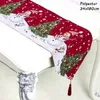 Kerstdecoraties 1 stks Tree Sneeuwman Linnen Tafel Runner Merry For Home 2022 Kerstmis ornamenten Jaar Decor Navidad