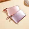 Mini Women Credit Business Bank Holders Cute Coin Swork Money Bag Case Pearlelescent Surface Ultra Thin Thin женский застежка -молния кошелек