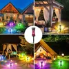 Garden Lights Solar LED Light Outdoor RGB Color Changing Pathway Lawn Lamp för dekor landskapsbelysning