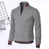 Men's Sweaters Sprint Autumn Splicing Color Twist Texture Sweater Men Comfy Cold Resistant