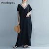 Vêtements ethniques Robe bohème Femmes Vintage Lâche Casual Boho Robes pour dames Vêtements féminins pakistanais 2022