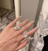 Söt bling diamant 925 silver justerbar ormring för kvinnor bröllop engagemang mode smycken 2021 ny trend