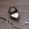 Sieraden zakjes massief houten trouwring doos voorstel luxe draagbare reizen kleine doosjes ketting opslag misserie cadeau