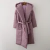 Женские траншеи Coats 2022 Женская зимняя куртка Стильное густое теплый пух длинный парк