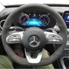 DIY Кожаный рулевой рулевой руль ручной швейной крышку подходит для Mercedes-Benz A-Class W177 2018-2019 B Class C Class CLS 2018-2020