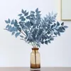 Decorative Flowers 59cm Nordic Wind Artificial Plants Bunch Eucalyptus Leaf Home Wedding Decor Flower Arrangement Pography Props Gray Yellow