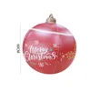 パーティーデコレーションクリスマス装飾ボールLEDライトアップ24インチのリモート防水インフレータブルバルーンヤードプール用