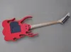Guitarra elétrica de chama vermelha com braço de rosa de rosa de rosa Floyd 24 trastes
