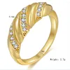 Ringos de cluster Croissant Dome Ring for Women CZ Stove Pavor empilhável Jóias de moda ousadas de zircônia cúbica anilos mujer