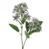 Fiori decorativi 1 ramo Fiore artificiale Non sbiadito Non appassito 3D Falso Simulazione Gardenia Bouquet da sposa fai da te Decor per la casa della camera da letto