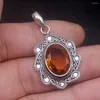 Pendant Necklaces Gemstonefactory Jewelry Big Promotion 925 Silver Solitaire Vintage Oval Honey Topaz Women Ladies Gifts Necklace 1332