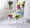 Housses de chaise Style ferme feuilles de fleurs bureau couverture de mariage maquillage table et chaises gris