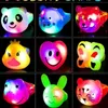 LED Gloves Children's soft glue glow ring Cute animal ring cartoon flash toy D67