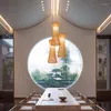 Pendant Lamps Classic Bamboo Chandelier Chinese Style Rattan Woven Hanging Light Ceiling Lamp For Home Cafe Bar Lounge Lighting