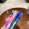 Watercolor Transparent Phone Cases PC Hard Cover For iphone 14 Plus 13 12 Pro Max Shockproof Anti Drop