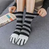 Sokken kousen svokor katoen winter grappige print kat poot warm kawaii schattige casual gelukkige modeontwerper voor mannen dames t221102