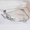 Package complet avec vivinne Westwood VB0042 Bracelet d'os humain squelette Silver202p
