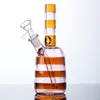 Flaskform glas bongs vattenpipa unika bong 14mm kvinnliga fogvattenledningar mini olja dab riggar bong med sk￥l och diffus downstem