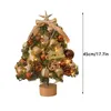 Juldekorationer 45 cm Mini Tree Happy Year 2022 Desktop Ornament Diy Family Decoration for Home Party Navidad Noel