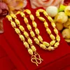 Chaînes Collier Chain Men Hip Hop Perles Clavicule Bijoux Gift Yellow Gold rempli Collier solide ACCESSOIRES