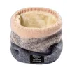 Écharbes 2022 hiver Keep Warm Knitted Scarf Men Solid Cashmer like Snood Lady Wool Fur épais Unisexe Neck Scharps Ring1156578