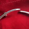 Designer 3mm Armreifenarmband dünne Nagelarmbänder für Frauen Männer Kubikzirkonia 316L Titanium Stahl Liebe Schmuck Größe 17 19 Keine Schachtel