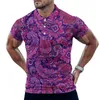 Мужские поло в красивой Paisley Print Casual футболки винтажный дизайн рубашка поло