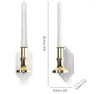 Wall Lamp Pack Of 2 Solar Powered Candle Led Taper Stick Light W/Holder Church Home Garden Window Path Bar Xmas Decor-Warm White