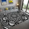 Ковры Мандала черный ковер цветочный цветочный коврик для коврика коври