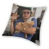 Case Case Joe Keery Champagne و Pomeranian Square Pillowcase Polyester Linen Velvet Zip Decor Room Cushion 45x45