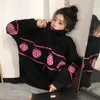 Bluzy damskie 2022 Słodkie słodkie jesienne panie grube ciepłe truskawkowe z kapturem Top damski koreański luźne bluza mody mody