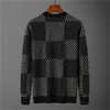 Tasarımcı Sweater Man için Kadın Örmek Örgü Karga Boyun Moda Mektubu Siyah Uzun Kollu Kıyafetler Büyük Boy Boy Mavi Top A21