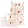 Bath Towel Microfiber Bath Towel Absorbent Drying Beach Towels Rabbit Bear Print Salon Shop 70X140Cm Drop Delivery Home Garden El Sup Dhqal