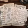 10pcs/saco de material vintage diário de papel periódicos impressão de memorando retrô notas de recortes