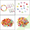 Acrylic Plastic Lucite 100Pcs/Lot 8Mm Diy Rhombus Loose Bead For Jewelry Bracelets Necklace Hair Ring Making Accessories Crafts Ac Dhrs4