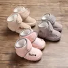 First Walkers geborene Babyschuhe Jungen Mädchen Kleinkind Turnschuhe Weiche Unterseite Säuglingswohnungen Warme Schneestiefel KF684 221107